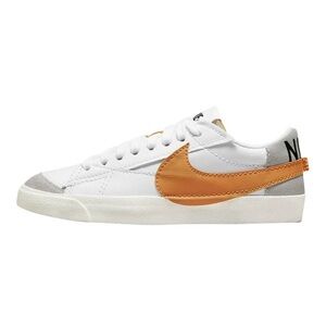 Nike Blazer Low 77 Jumbo White and Orange Sneakers